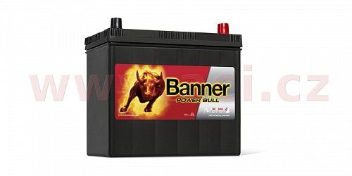 45Ah baterie, 390A, pravá, úzké póly BANNER Power Bull 238x129x203(225)